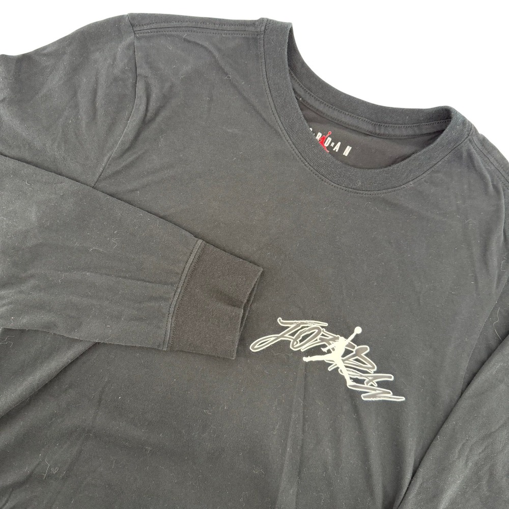 Jordan Dri-FIT Long Sleeve T-Shirt Men's S Black Michael Jordan Dunk Graphic‎